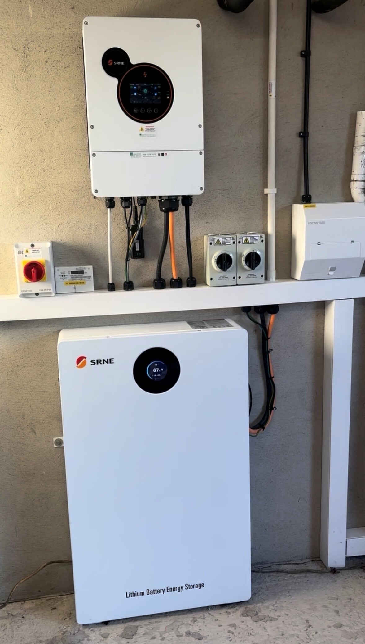 hybrid inverter and battery storage